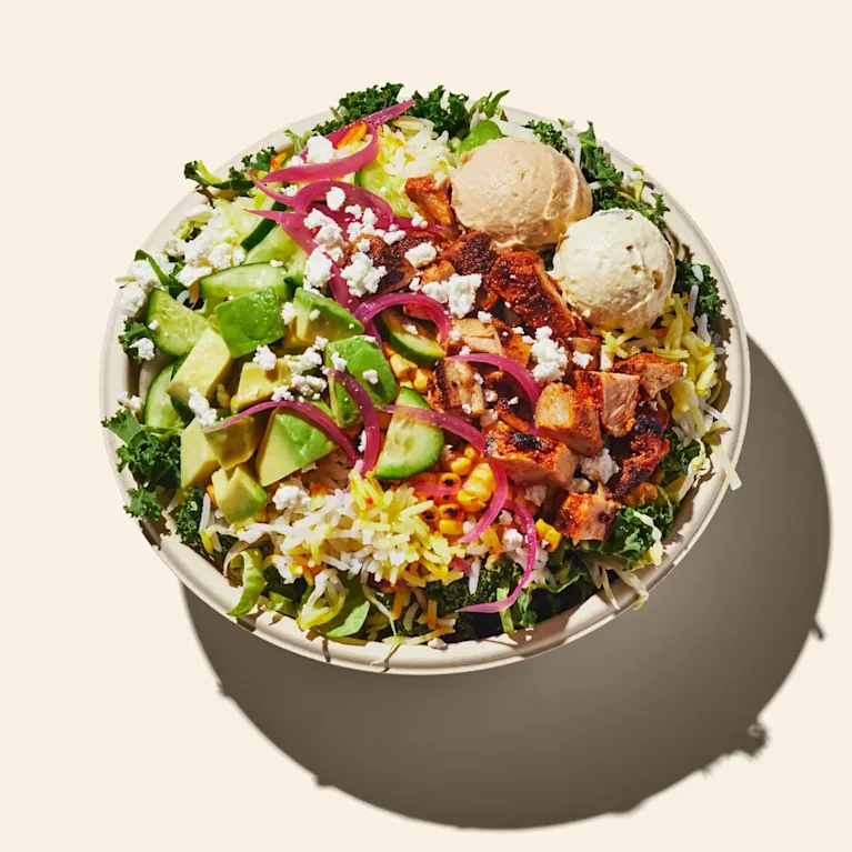 CAVA signature dishes Greens + Grains Bowl
Harissa Avocado
Steak + Harissa